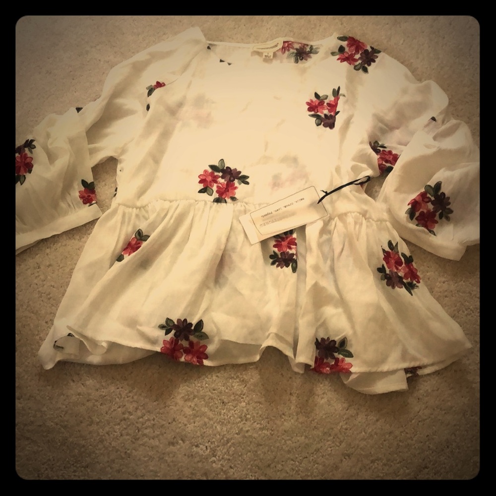 Peplum Embroidered Blouse